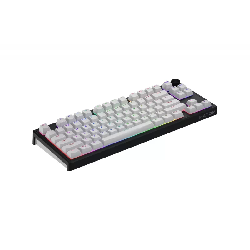 HATOR Skyfall Wireless 80 klávesnica herná USB + RF Wireless + Bluetooth QWERTY US English čierna, biela