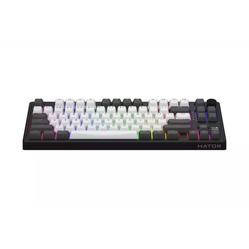 HATOR Skyfall Pro Wireless 80 klávesnica herná USB + RF Wireless + Bluetooth QWERTY US English čierna, sivá