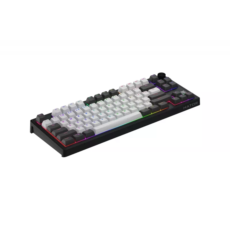HATOR Skyfall Pro Wireless 80 klávesnica herná USB + RF Wireless + Bluetooth QWERTY US English čierna, sivá