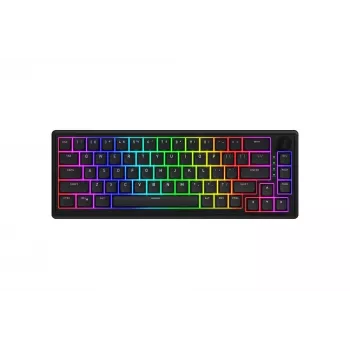 HATOR Skyfall 65 káblová, mechanická, USB-C, Aurum Sterling, 70M stlačení, RGB, čierna, 790g