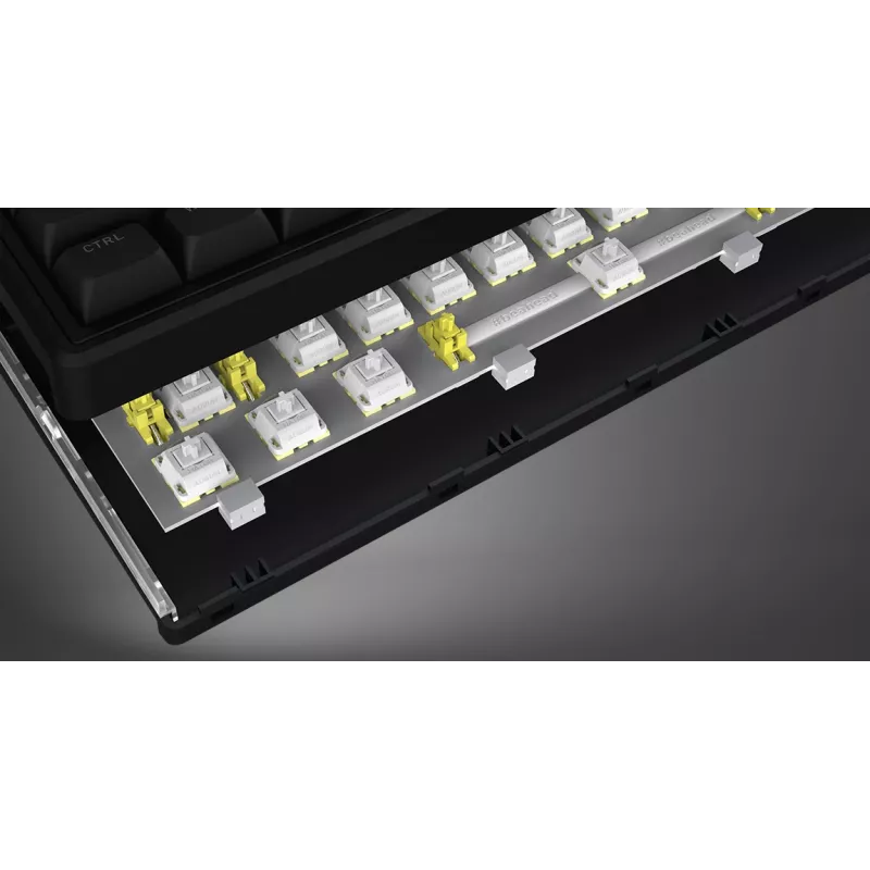 HATOR Skyfall 65 káblová, mechanická, USB-C, Aurum Sterling, 70M stlačení, RGB, čierna, 790g