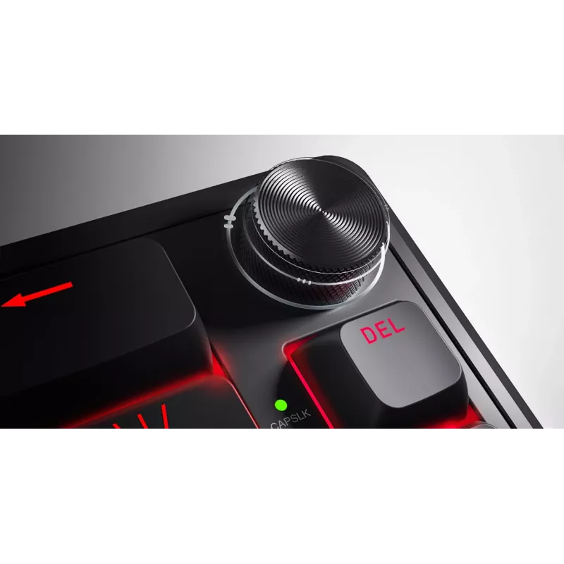 HATOR Skyfall 65 káblová, mechanická, USB-C, Aurum Sterling, 70M stlačení, RGB, čierna, 790g
