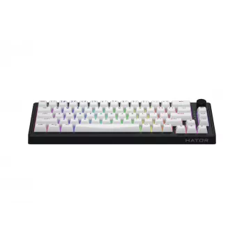 HATOR Skyfall Wireless 65 klávesnica herná USB + RF Wireless + Bluetooth QWERTY US English čierna, biela