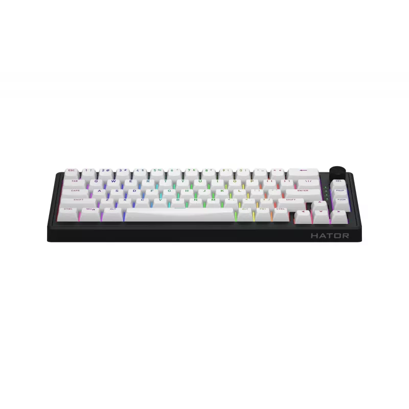 HATOR Skyfall Wireless 65 klávesnica herná USB + RF Wireless + Bluetooth QWERTY US English čierna, biela