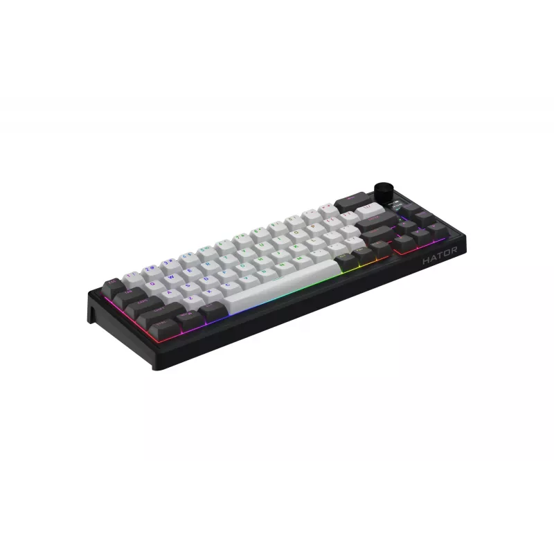 HATOR Skyfall Pro Wireless 65 klávesnica herná USB + RF Wireless + Bluetooth QWERTY US English čierna, sivá
