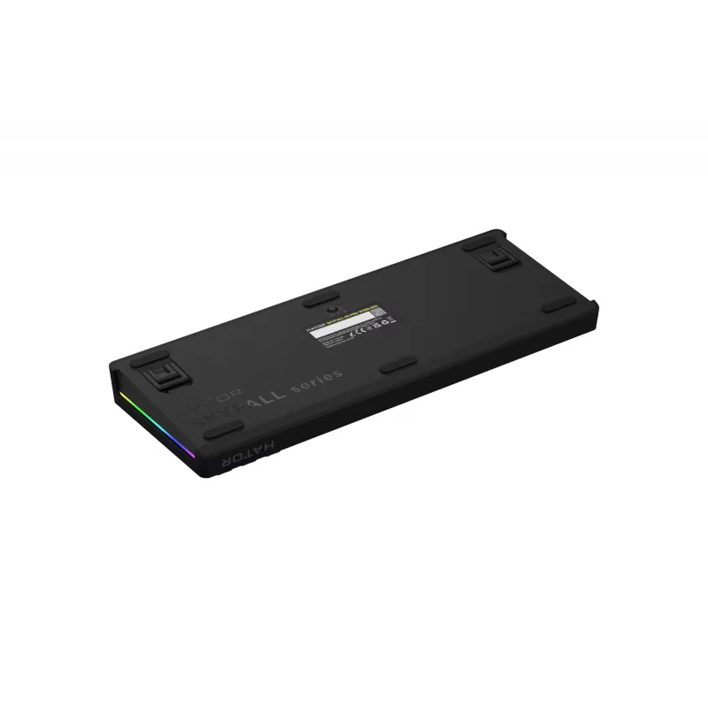 HATOR Skyfall Pro Wireless 65 klávesnica herná USB + RF Wireless + Bluetooth QWERTY US English čierna, sivá