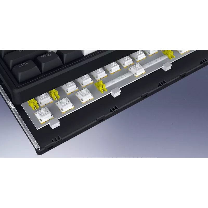 HATOR Skyfall Pro Wireless 65 klávesnica herná USB + RF Wireless + Bluetooth QWERTY US English čierna, sivá