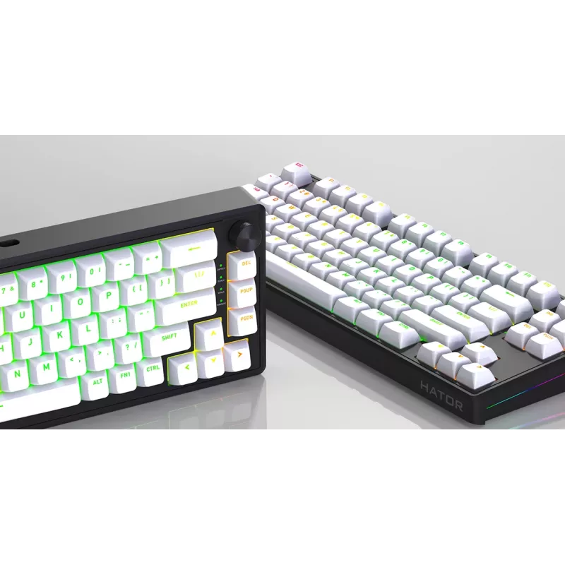HATOR Skyfall 65 MAG ULTRA 8K klávesnica Gaming USB QWERTY US-angličtina čierna, biela