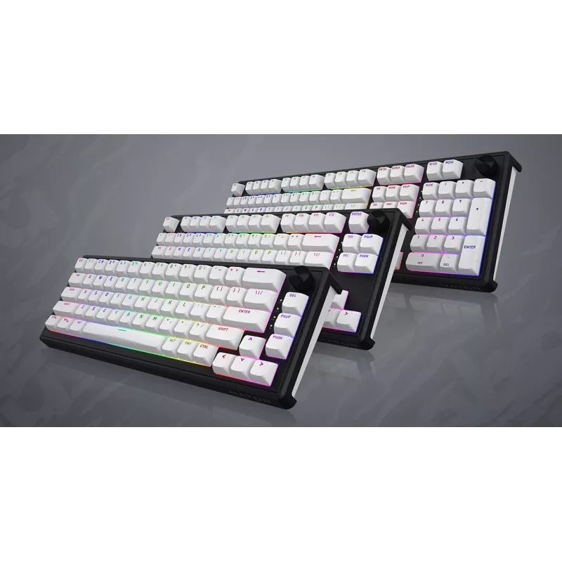 HATOR Skyfall Wireless 100 klávesnica Gaming USB + RF Wireless + Bluetooth QWERTY US angličtina čierna, biela