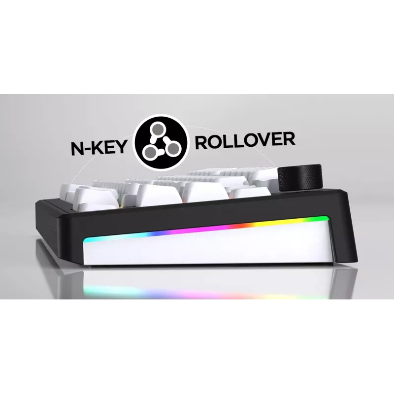HATOR Skyfall Wireless 100 klávesnica Gaming USB + RF Wireless + Bluetooth QWERTY US angličtina čierna, biela