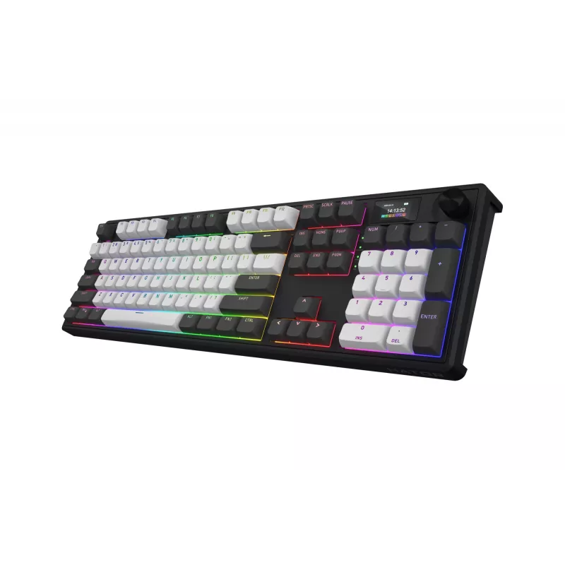 HATOR Skyfall Pro Wireless 100 klávesnica Gaming USB + RF Wireless + Bluetooth QWERTY US angličtina čierna, sivá