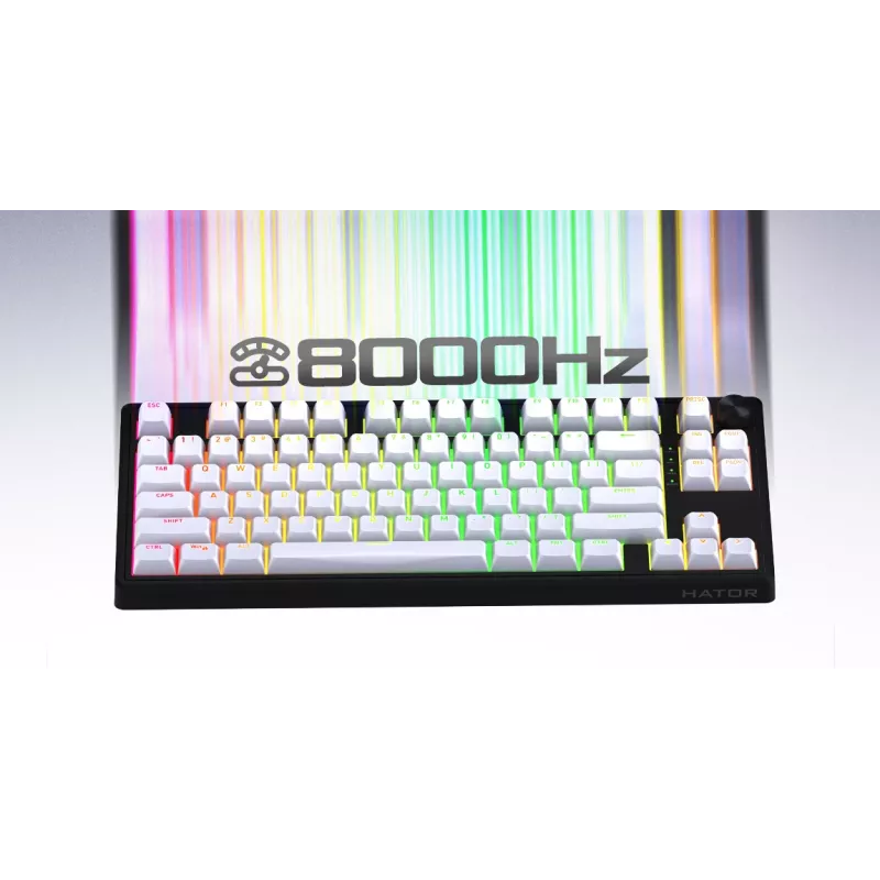 HATOR Skyfall 80 MAG ULTRA 8K klávesnica Gaming USB QWERTY US-angličtina čierna, biela