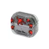 Puzdro Samsung Keith Haring Slickback pre Galaxy Buds3 Pro červená transparentná