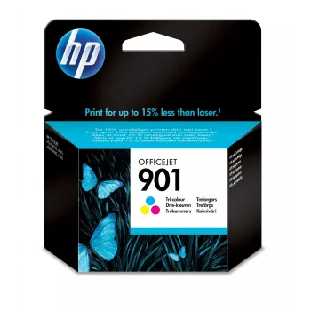 HP 901 tri-color originálna atramentová kazeta, štandardný výnos, Cyan, Magenta, žltá, farbivo, 9 ml, 1 kus, 360 strán