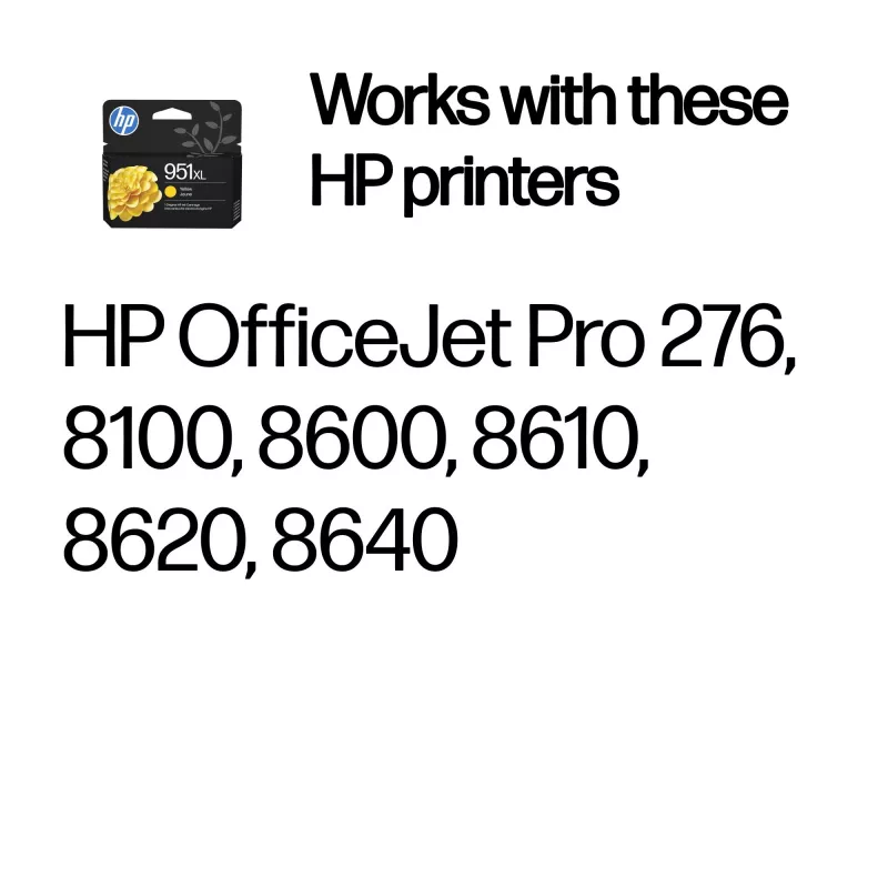 HP 951XL vysoký výnos žltá originálna atramentová kazeta, žltá, 1 ks, 1500 strán