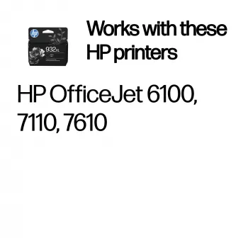 HP 932XL veľkokapacitná čierna originálna atramentová kazeta, čierna, 1 ks, 1000 strán