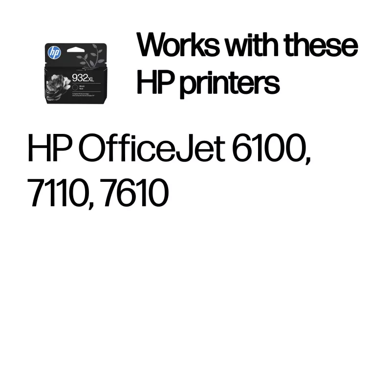 HP 932XL veľkokapacitná čierna originálna atramentová kazeta, čierna, 1 ks, 1000 strán
