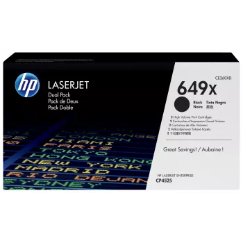 HP 649X 2-balík vysoký výnos čierna originálna LaserJet tonerová kazeta