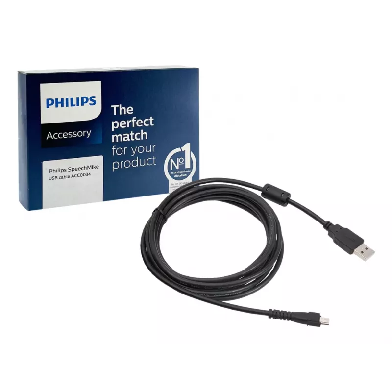 Philips 1 X pre SpeechMike III USB kábel 2,4 m USB A čierny