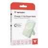 Verbatim Charge 'n' Go magnetická bezdrôtová powerbanka so stojanom – 10000 mAh zelená