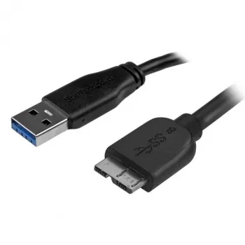 StarTech.com štíhly Micro USB 3.0 kábel - M/M - 2m (6ft), 2 m, USB A, Micro-USB B, USB 3.2 Gen 1 (3.1 Gen 1), samec/samec, čierny