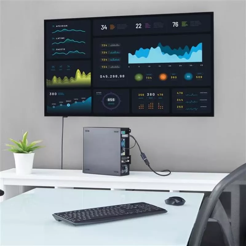 StarTech.com HDMI na DisplayPort adaptér - 4K 30Hz, 3840 x 2160 pixelov, 1080p, 720p, 120 Hz, čierny, MegaChips - STDP2600, aktívny videokonvertor