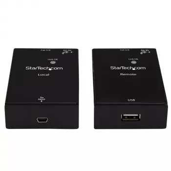 StarTech.com USB 2.0 extender cez Cat5e/Cat6 kábel (RJ45) – až do 50 m – vysokorýchlostný USB port extender adaptérová sada – napájaný – USB cez Ethernet kábel extender – 480 Mbit/s – kov