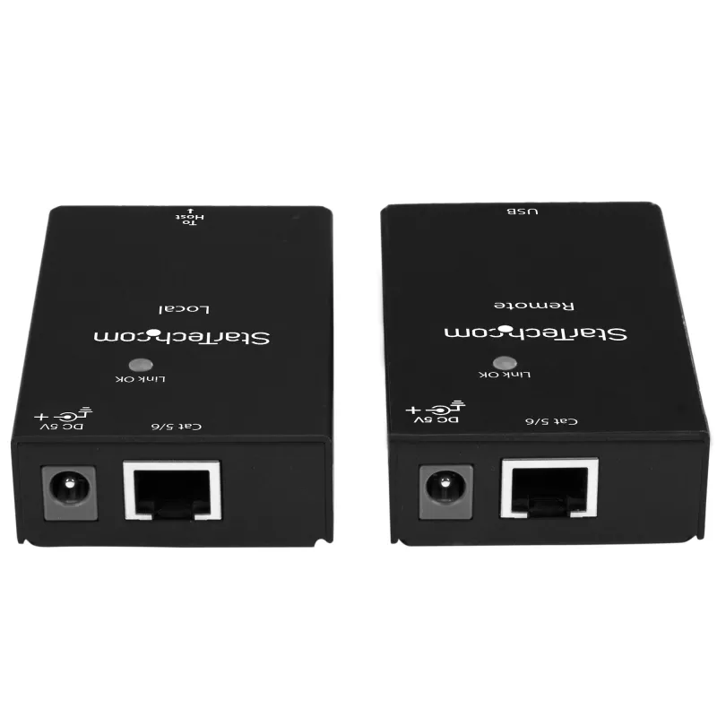 StarTech.com USB 2.0 extender cez Cat5e/Cat6 kábel (RJ45) – až do 50 m – vysokorýchlostný USB port extender adaptérová sada – napájaný – USB cez Ethernet kábel extender – 480 Mbit/s – kov