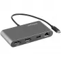 StarTech.com Dual-Monitor Thunderbolt Mini Dock, 4K 60Hz DisplayPort, bez ovládačov hub pre Windows & Mac, Gigabit Ethernet, 1x USB-A (USB 5Gbps), 11in (28cm) kábel