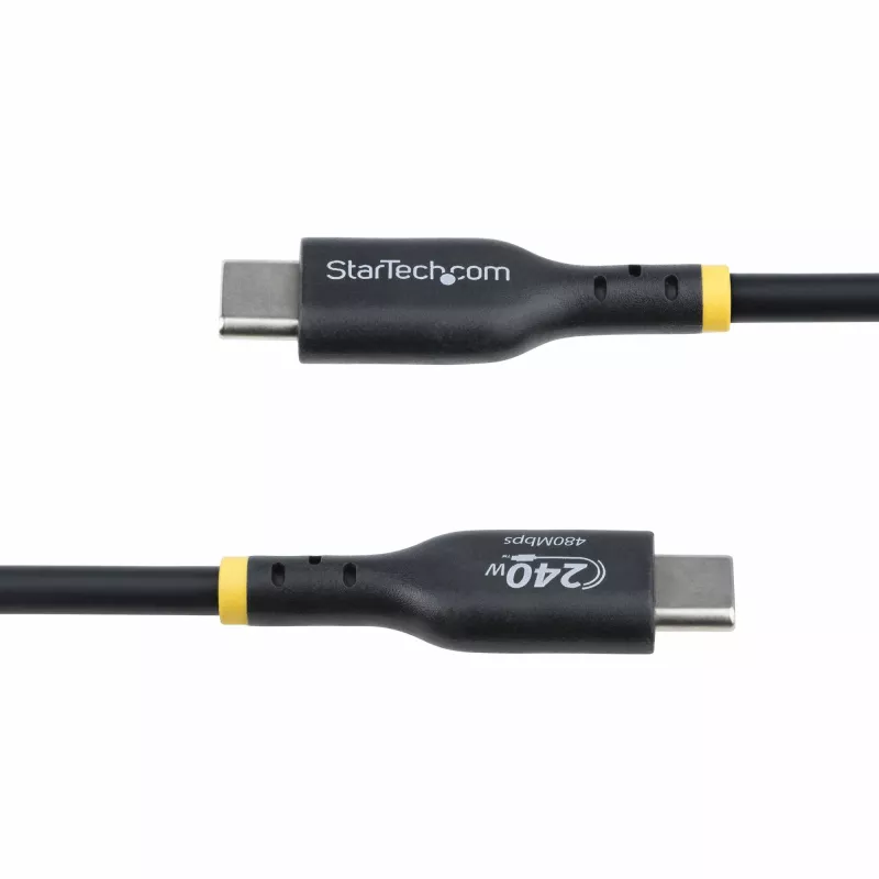 StarTech.com 3m USB-C nabíjací kábel, USB-IF certifikovaný USB-C kábel, 240W PD EPR, USB 2.0 Type-C nabíjací kábel na notebook, USB-C dátový prenosový kábel, TPE plášť, M/M