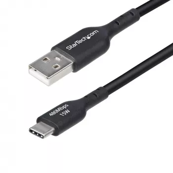 StarTech.com 3m USB-A na USB-C nabíjací kábel, nabíjanie & synchronizácia, 3A, USB 2.0, TPE plášť – čierny USB nabíjací kábel