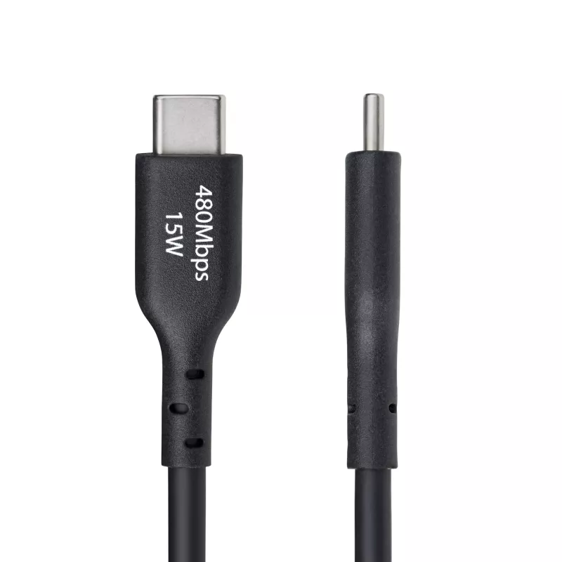 StarTech.com 3m USB-A na USB-C nabíjací kábel, nabíjanie & synchronizácia, 3A, USB 2.0, TPE plášť – čierny USB nabíjací kábel