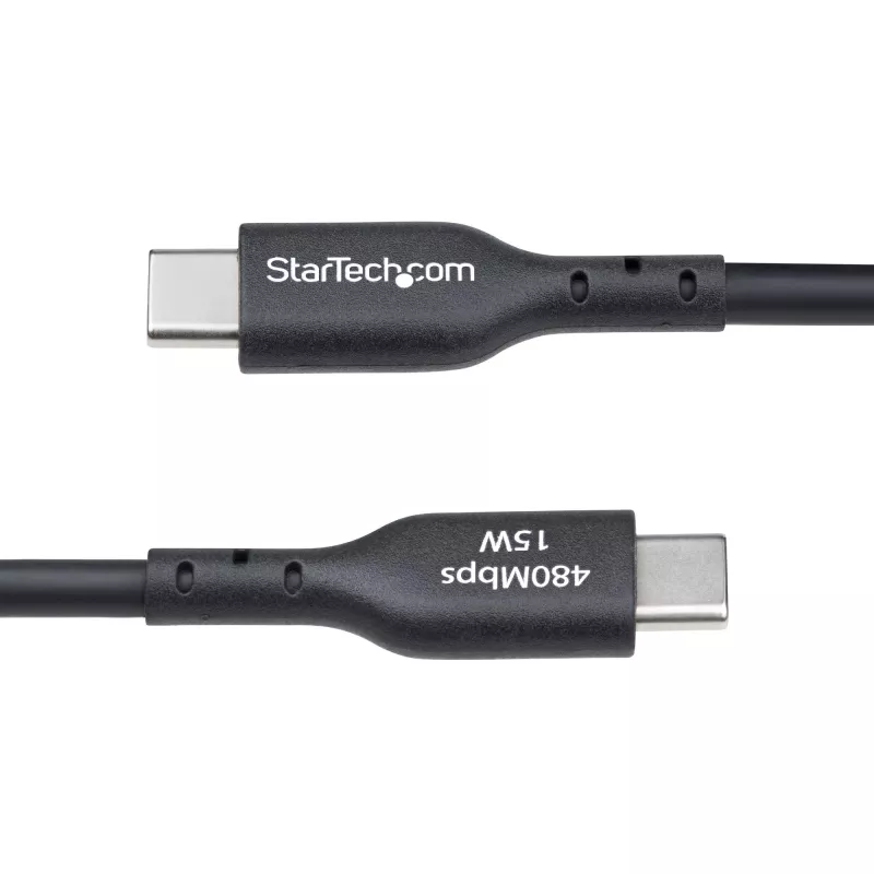 StarTech.com 3m USB-A na USB-C nabíjací kábel, nabíjanie & synchronizácia, 3A, USB 2.0, TPE plášť – čierny USB nabíjací kábel