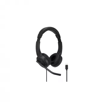 Kensington H1000 USB-C On-Ear headset, káblový, hovory/hudba, 20 – 20000 Hz, 190 g, headset, čierna