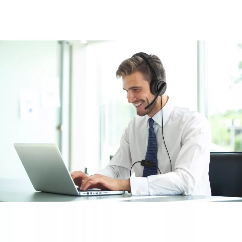 Kensington H1000 USB-C On-Ear headset, káblový, hovory/hudba, 20 – 20000 Hz, 190 g, headset, čierna