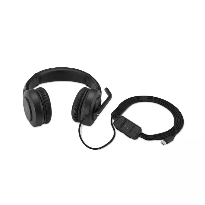Kensington H1000 USB-C On-Ear headset, káblový, hovory/hudba, 20 – 20000 Hz, 190 g, headset, čierna