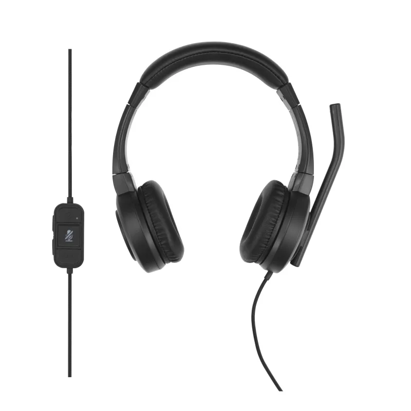 Kensington H1000 USB-C On-Ear headset, káblový, hovory/hudba, 20 – 20000 Hz, 190 g, headset, čierna