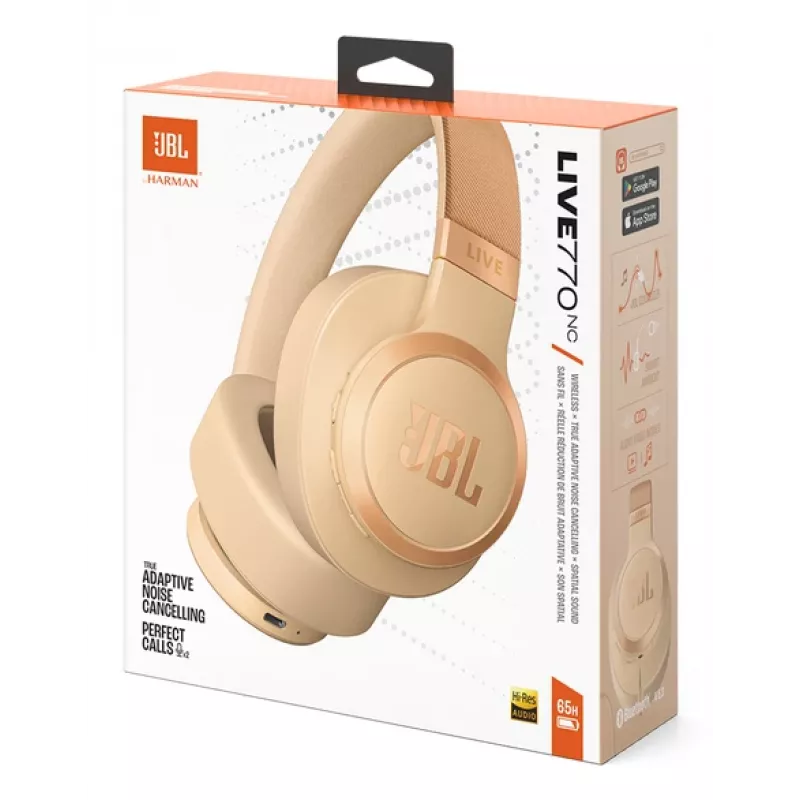 JBL Live 770NC headset bezdrôtový cez hlavu hovory/hudba Bluetooth piesková