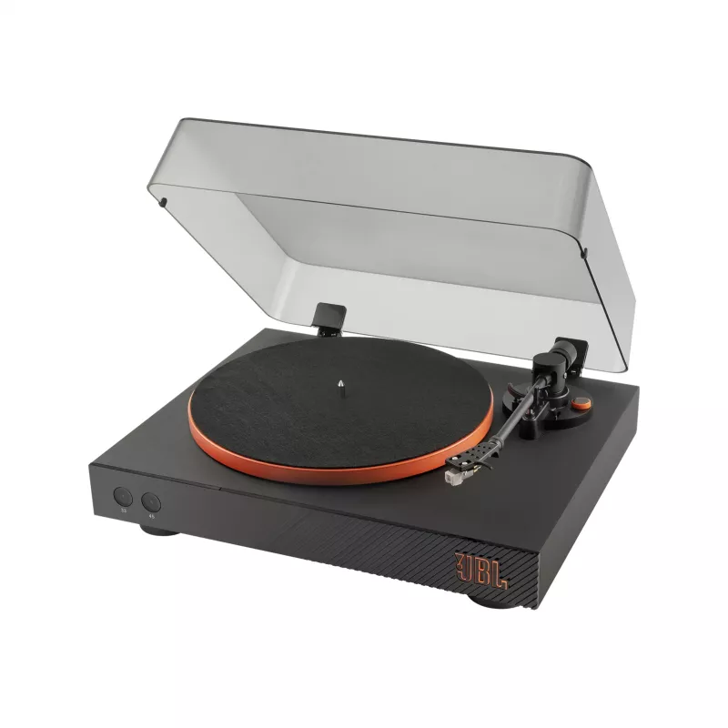 JBL Spinner BT remeňom poháňaný audio gramofón čierny, oranžový