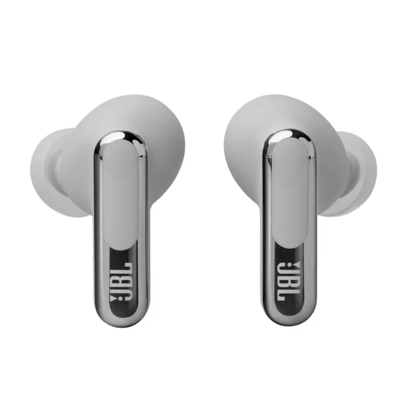 JBL Live Beam 3 headset bezdrôtový do uší hovory/hudba/šport/každodenné použitie Bluetooth strieborný