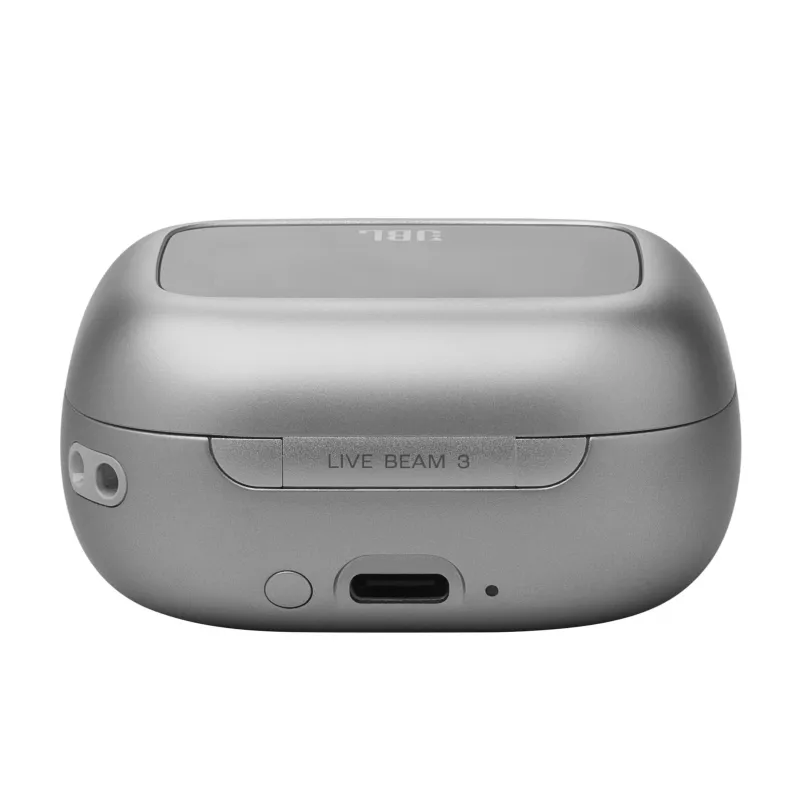 JBL Live Beam 3 headset bezdrôtový do uší hovory/hudba/šport/každodenné použitie Bluetooth strieborný