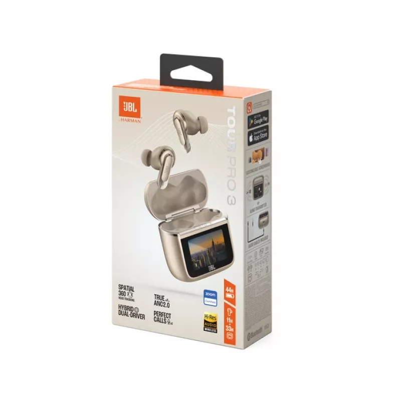 JBL Tour Pro 3 headset True Wireless Stereo (TWS) do uší hovory/hudba/šport/každodenné použitie Bluetooth latte