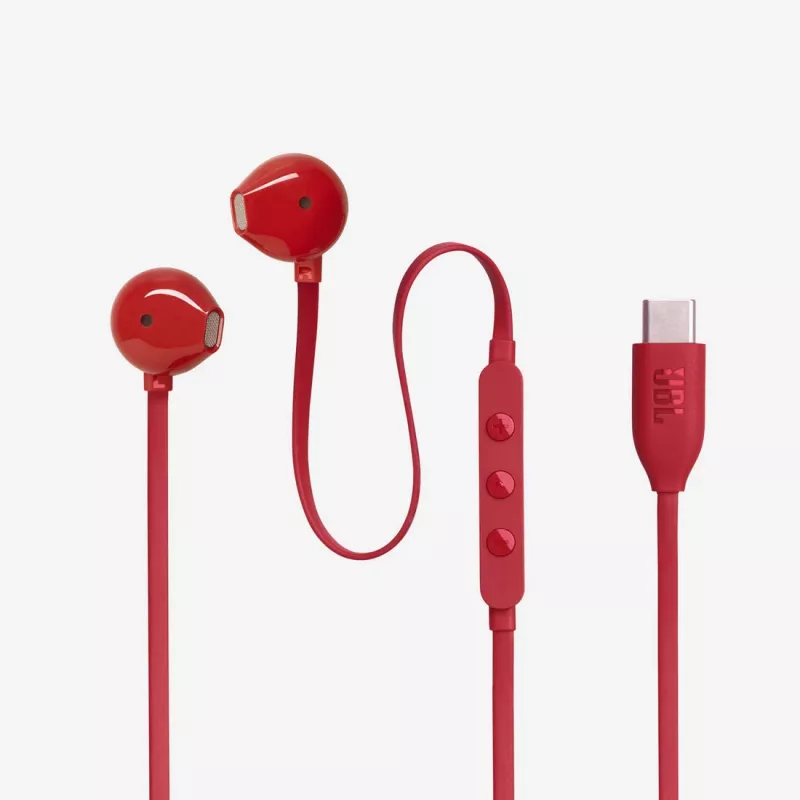 JBL Tune 305C headset káblový do uší hovory/hudba USB Type-C červená