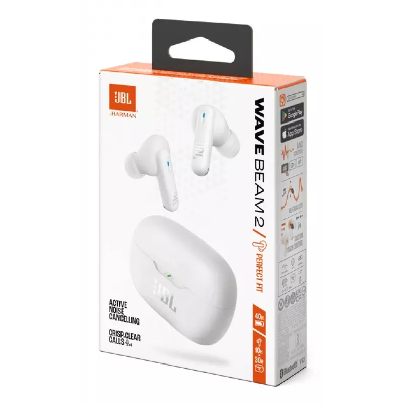 JBL Wave Beam 2 Headset bezdrôtový do uší hovory/hudba Bluetooth biela