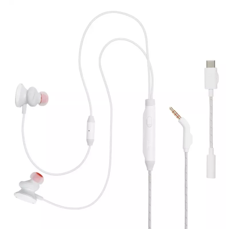 JBL Quantum 50C Headset káblový do uší gaming biela