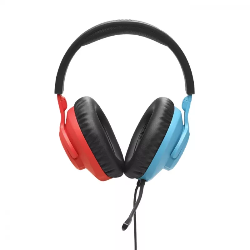 JBL Quantum 100N Headset káblový cez hlavu gaming modrá, červená