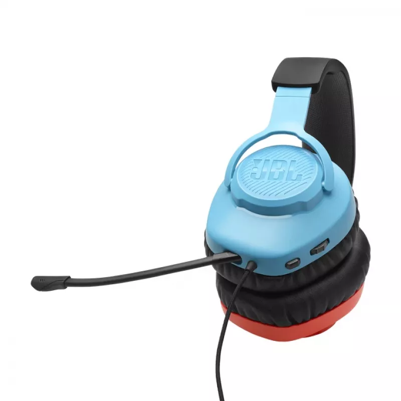 JBL Quantum 100N Headset káblový cez hlavu gaming modrá, červená