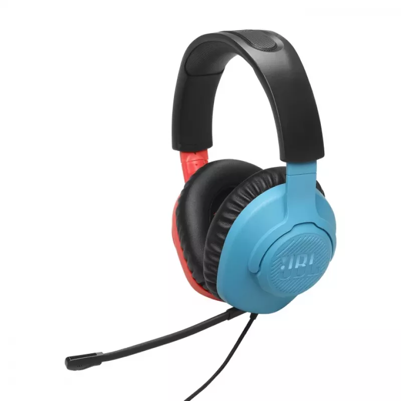 JBL Quantum 100N Headset káblový cez hlavu gaming modrá, červená