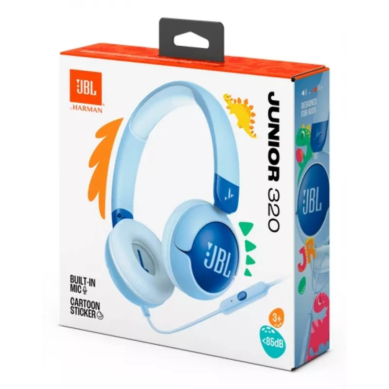 JBL Junior 320 Headset káblový cez hlavu hovory/hudba modrá