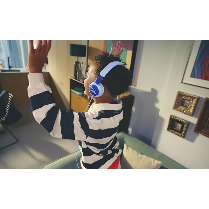 JBL Junior 320 Headset káblový cez hlavu hovory/hudba modrá